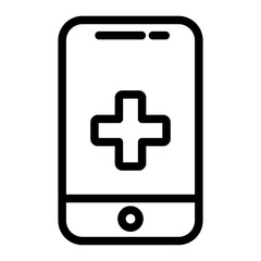 Fototapeta premium Medical App Vector Design Icon Style