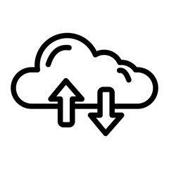 Cloud Backup Vector Design Icon Style