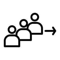 Queue Vector Design Icon Style