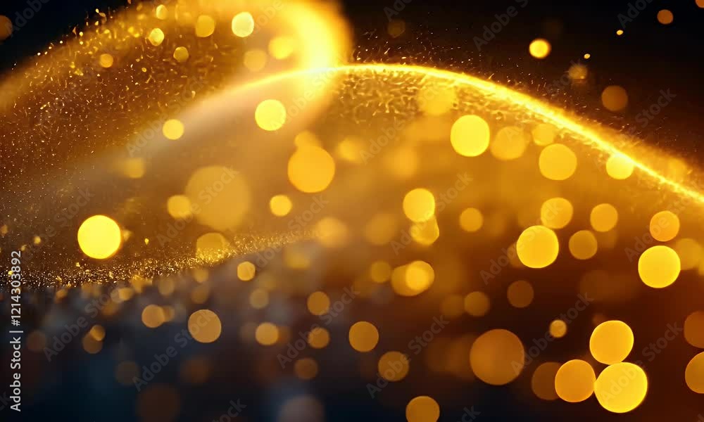 Wall mural a shimmering abstract background of golden and silver particles creating a magical effect.