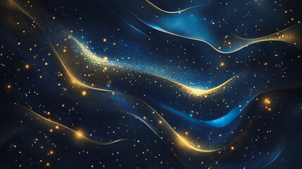 Fototapeta premium Abstract digital background electromagnetic wave background Innovation digital wave, information technology background and green luxury background with golden line decoration and curve light effect