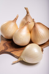 Fototapeta premium White sweet doux french salad onions vegetables