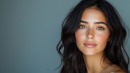 Naklejka premium A portrait of a beautiful young Hispanic woman