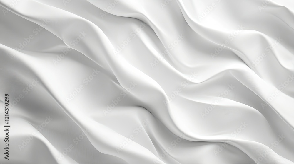 Aufkleber close-up of blank white crumpled and creased paper texture, creating an abstract background with sof