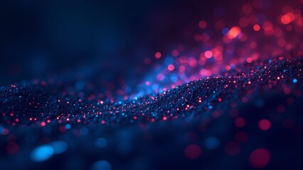 Vibrant data visualization showcasing interconnected networks in a digital landscape