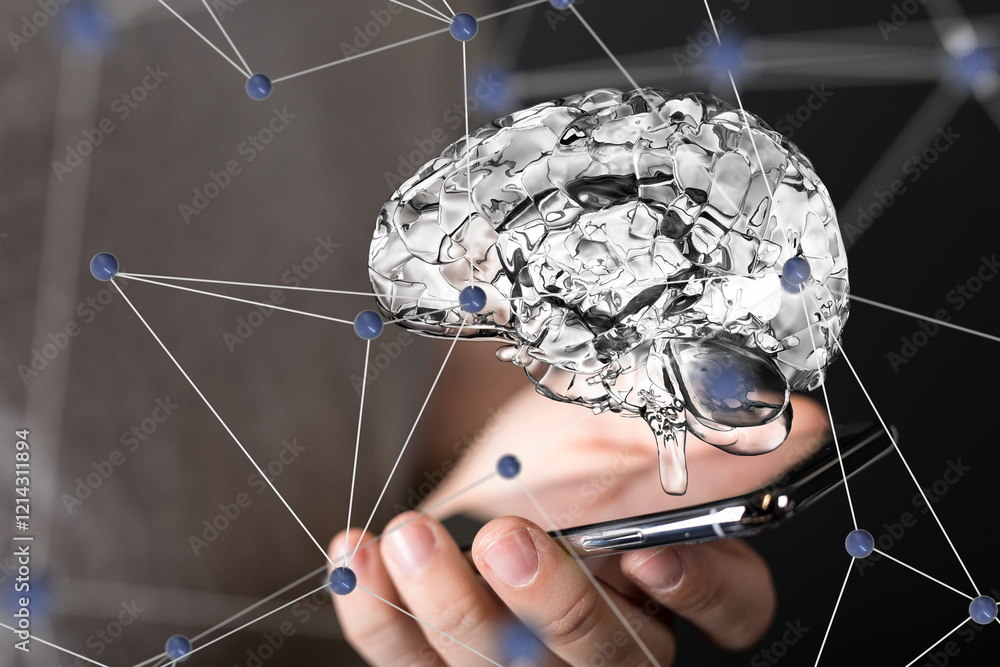 Aufkleber idea brain network neurogen digital iq