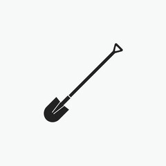 Simple Shovel Icon for Gardening or Construction Projects