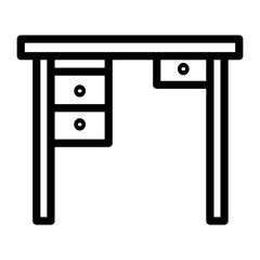 Office Desk Vector Design Icon Style