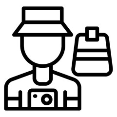 Obraz premium Tourist Vector Design Icon Style