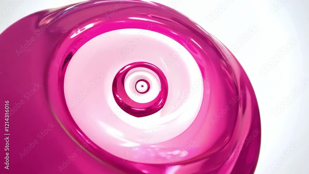 Poster a vibrant pink swirl showcases a glossy surface illuminated by soft light. the abstract shape evokes