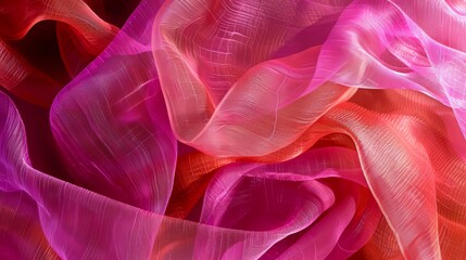 Obraz premium Vibrant wave patterns undulate across a textured background in dynamic layered design