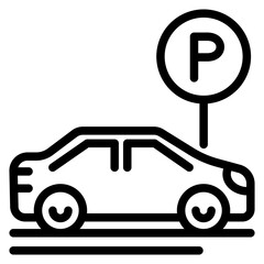 Parking Vector Design Icon Style