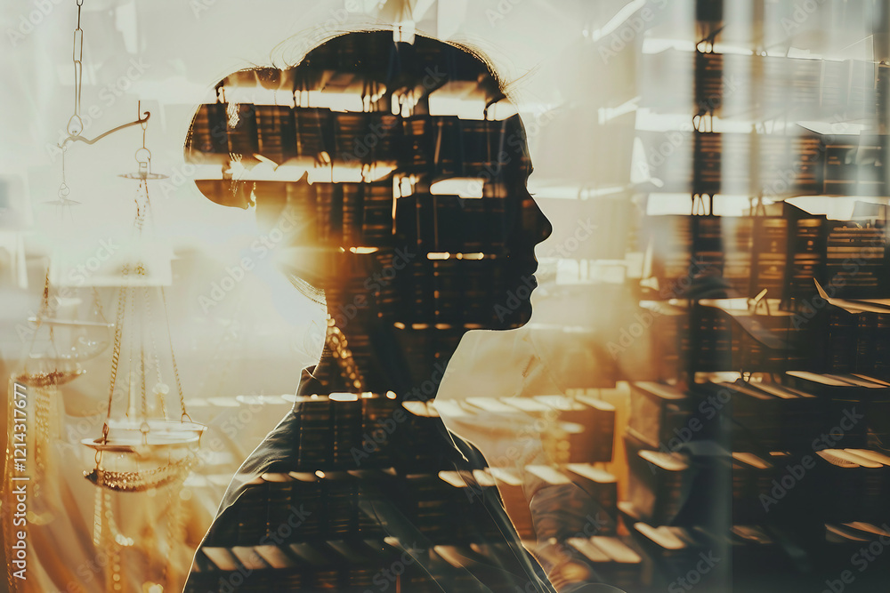 Poster portrait of professional and qualified worker generative ai image