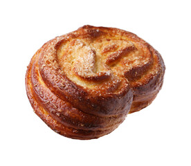 Freshly baked sweet pastry isolated on white
