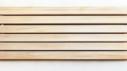 Horizontal wooden pallet with neat slats and clean lines, placed on a white background