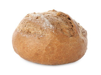 One freshly baked bread isolated on white