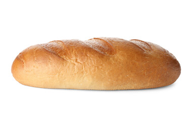 One freshly baked bread isolated on white