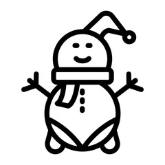 Snowman Vector Design Icon Style