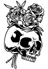 Skull Roses Tattoo 