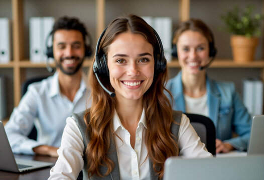 Operatrice e operatore call center