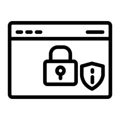 Obraz premium Web Protection Vector Design Icon Style