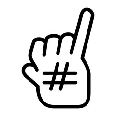 Hashtag Vector Design Icon Style