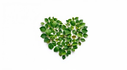 Minimalist Green Heart: Nature’s Gentle Embrace