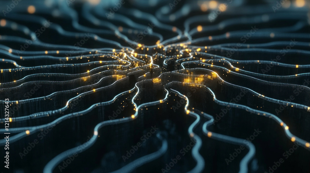 Poster intricate digital brain with complex ai wiring showcasing advanced neural network connections