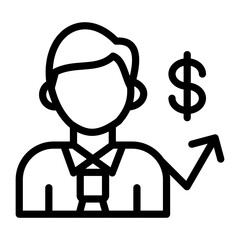 Obraz premium Broker Vector Design Icon Style