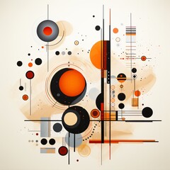 This image can be named: Abstract circular pattern with a vintage music-inspired design