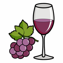 Enjoying a glass of red wine beside fresh grapes in a cozy setting