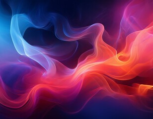 Obraz premium Abstract smoky background with vibrant red, blue, and purple gradients creating an intense and ethereal atmosphere.