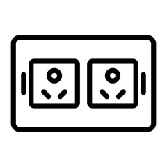 Wall Socket Vector Design Icon Style