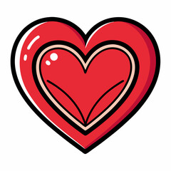 Celebrate love with a vibrant red heart design for Valentine's Day