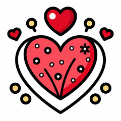 Celebrate love with a colorful heart design for Valentine's Day