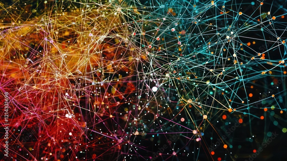 Poster an abstract visual representation of memories forming in the mind, with interconnected lines and dot