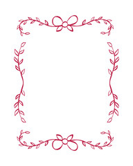 Decorative frame with floral elements creating an elegant border for invitations and announcements