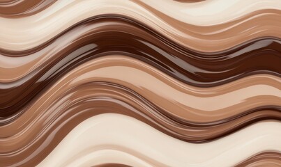 Abstract Swirling Patterns of Warm Earthy Tones in a Fluid, Wavy Design Representing Natural Forms