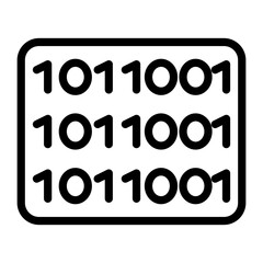 Binary Vector Design Icon Style
