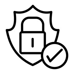 Obraz premium Cyber Security Vector Design Icon Style