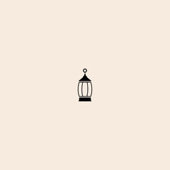 Lantern icon flat vector design.