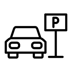 Parking Vector Design Icon Style
