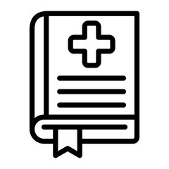 Obraz premium Medical Book Vector Design Icon Style
