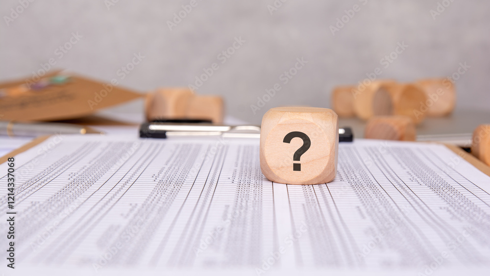 Aufkleber exploring uncertainty in data analysis with a question mark can yield deeper insights