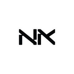 NK monogram logo design letter text name symbol monochrome logotype alphabet character simple logo