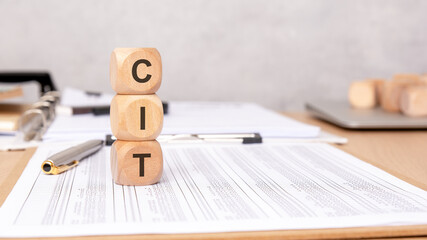 CIT - Critical Incident Team - acronym on wooden cubes. Info concept
