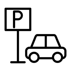 Parking Vector Design Icon Style