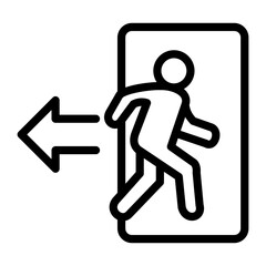 Exit Vector Design Icon Style