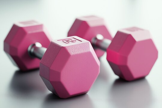 Stylische rosa Kurzhanteln &ndash; Fitness und modernes Design

