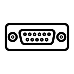 Vga Port Vector Design Icon Style